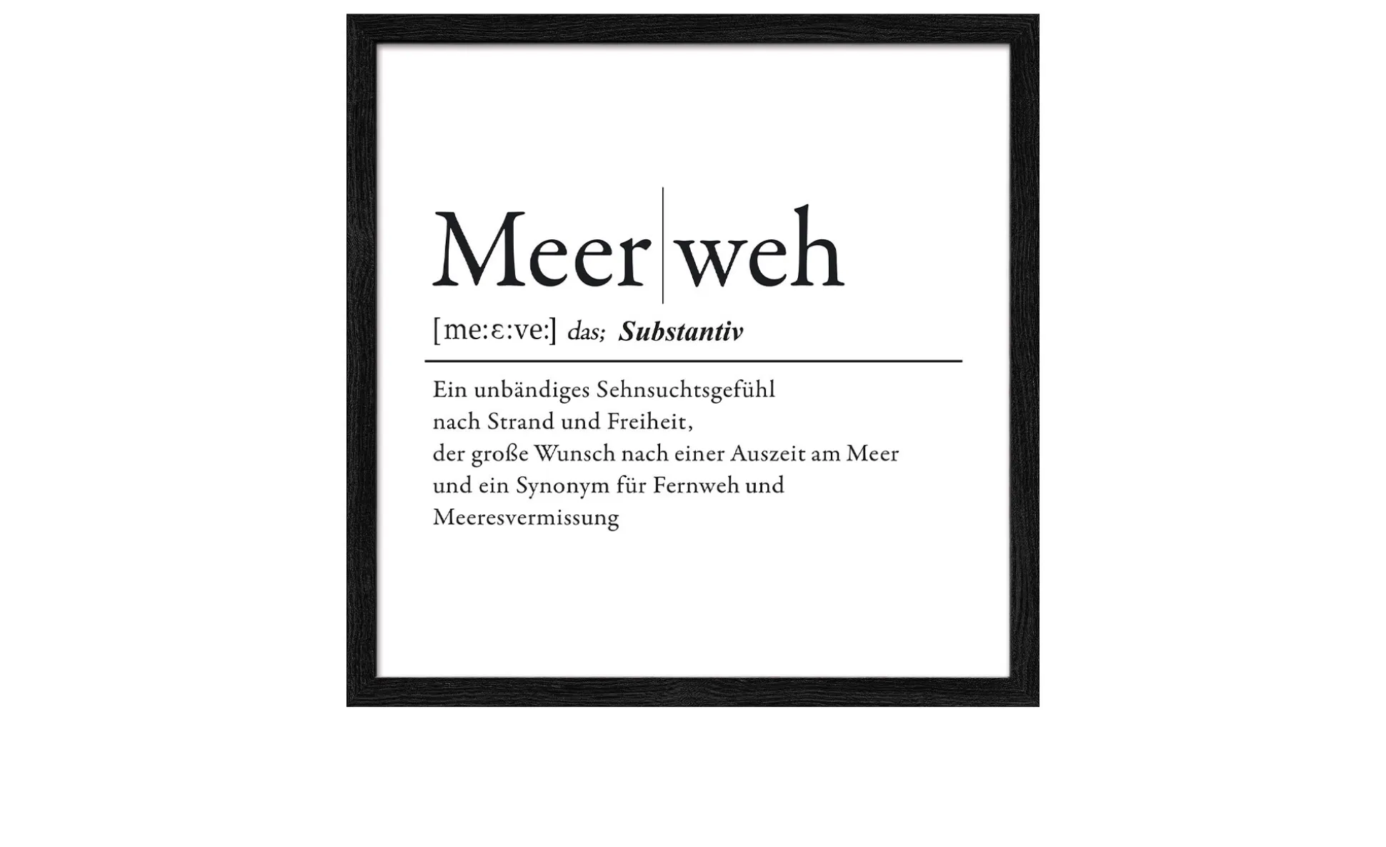 Rahmenbild Meerweh 33 x 33 cm
