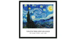 Rahmenbild Van Gogh The Stary Night 53 x 53 cm
