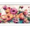 Rahmenbild Watercolor Flowers 60 x 130 cm