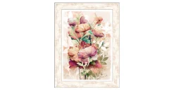 Rahmenbild Watercolor Flowers 50 x 70 cm