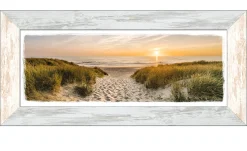 Rahmenbild Weg zum Strand 44 x 94 cm