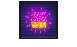Rahmenbild You Win 32,5 x 32,5 cm