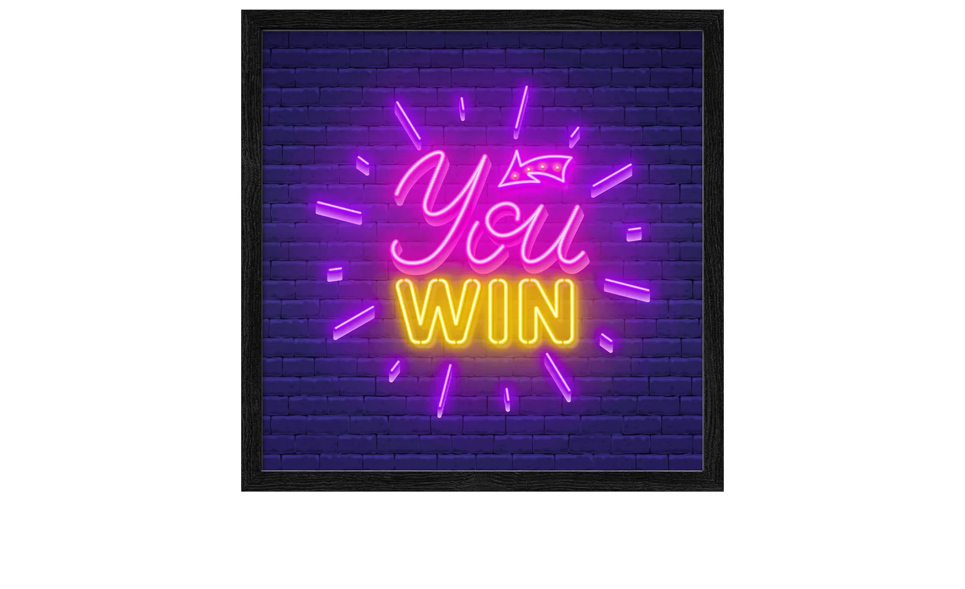 Rahmenbild You Win 32,5 x 32,5 cm