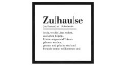 Rahmenbild Zuhause 33 x 33 cm