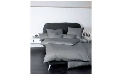 Satin-Bettwäsche 155 x 220 cm Graphit