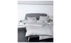 Satin-Bettwäsche 155 x 220 cm Platin
