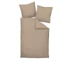 Satin-Bettwäsche 155 x 220 cm Taupe