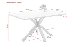 Vierfußtisch Clara